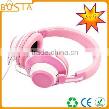Fashion Hot Selling Best Stylish Lovely Pink Leather Headphone photo-2