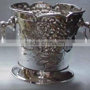 Metal Engraved Ice Bucket With Handle