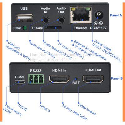 OTV-HR31H Video H264 H265 HEVC HD HDMI Recording Streaming Encoder To IP Network With TF Card For Facebook Youtube photo-3