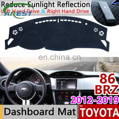 for Toyota 86 GT86 FT86 Scion FR-S Subaru BRZ 2012~2019 Anti-Slip Mat Dashboard Dash Cover Pad Sunshade Dashmat Accessories 2018