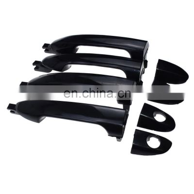 4Pcs Outside Door Handles Set Front Rear Left Right Primed Black For Kia Spectra