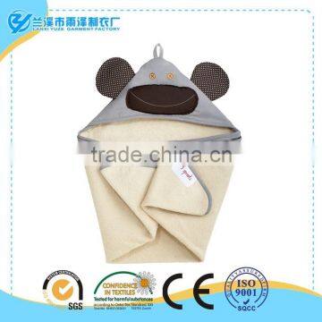 Monkey Hooded Towel with gray