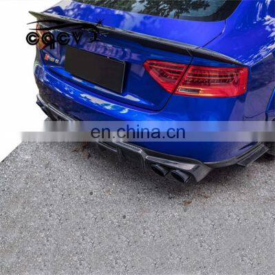 High Quality CQCV Style Wider Body Kit for Audi A5 RS5 Style Front Bumper and Wider Flare Carbon Fiber Spoiler for AUDI A5 S5