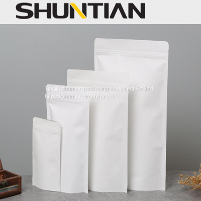 white kraft stand up pouch supplier