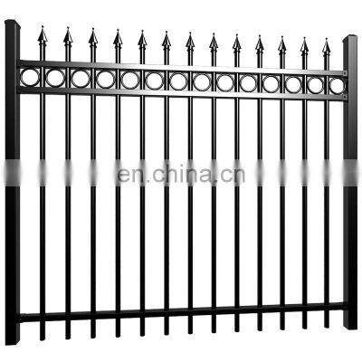 Ornamental aluminum spear top wrought iron fence panel