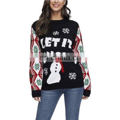 Wholesale Custom Letter Women Ugly Christmas Sweater