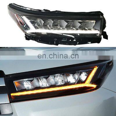 LED head light for For Toyota Highlander 2018-2019   Assembly with turning signal