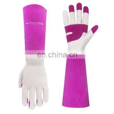 2021 HANDLANDY good price soft farm flower gardens gloves full grain cowhide gardening gloves work