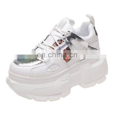 Factory direct sale Christmas high-top thick-soled luxury fashion all-match trend custom leather shoes breathable sneakers