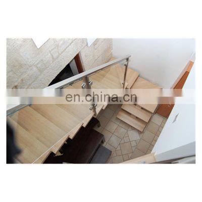 American white oak solid wood treads stair design for home