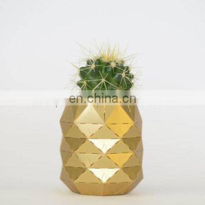 golden unique planter shape flower vases