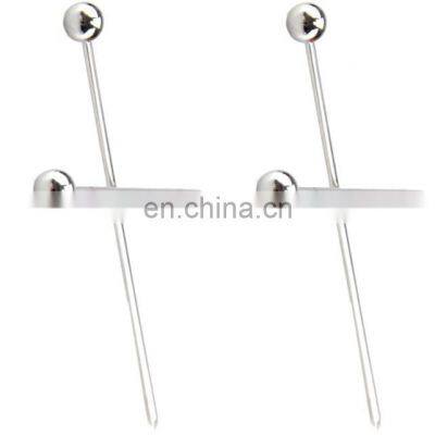 Reusable Portable Reasonable Price Stirrer Metal Tooth Luxury Stainless Steel Cocktail Pick photo-2