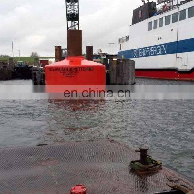 Low Reaction Floating and Rotation Floating Foam Donut Fender on Mono Pile