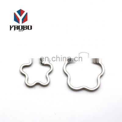 Finely Processed Stainless Steel Custom Shape Keychain Split Keyrings For Case