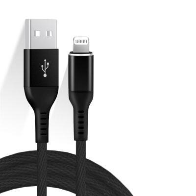 1m 2m nylon braided USB-A to Lightning  USB Data Charger Cable for iPhone 7 8 Plus 11 12 13 Pro XS Max Mini