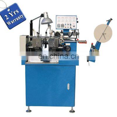 US4000 Auto hot cold knife cotton webbing ribbon garment nylon label cutting and folding machine with triangle middle fold