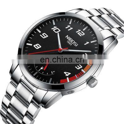 NIBOSI Fashion Luxury Men Watches Top Brand Luxury Stainless Quartz Wristwatch Sport Waterproof Chronograph Male Clock 2528 photo-3