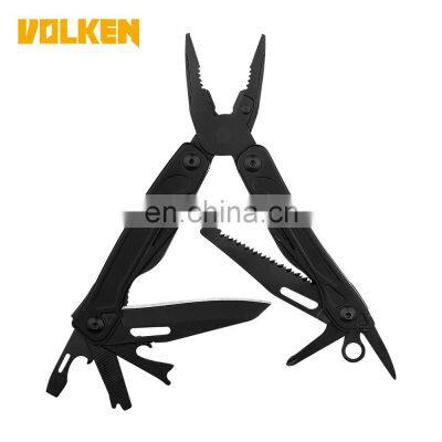 Multi-FunctionCamping Tool Knife Outdoor Pliers 13 in 1Black Hardened Stainless Steel Multi Folding Pliers