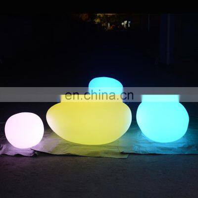 Lawn glowing ball /16 color changing rechargeable 3D moon illuminated ball large stones decoration outdoor