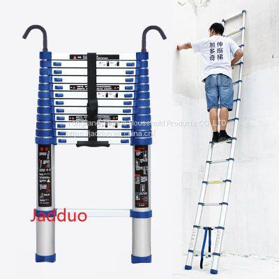 Single Blue Telescopic Ladder With Hook