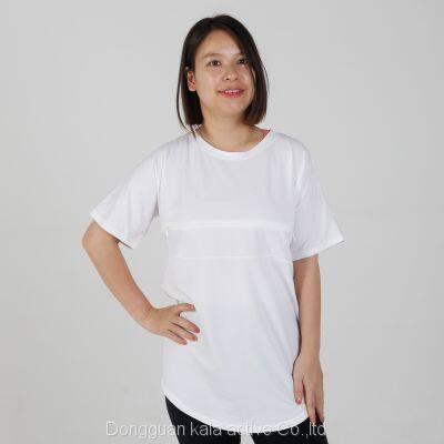Wholesale AU Size White Color Women Maternity Tops Short Sleeve T-Shirt Casual Comfortable Friendly Breastfeeding Shirts photo-3