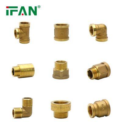 IFAN Copper Mamelon Brass Pipe Fittings Reducing Fitting Nipple Brass Fitting Brass Reduce Nipple