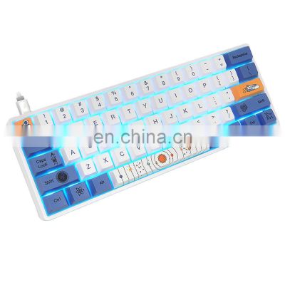 hot selling 60% skyloong solar system theme keycaps mechanical gaming keyboard for gamer >=1000 Pieces