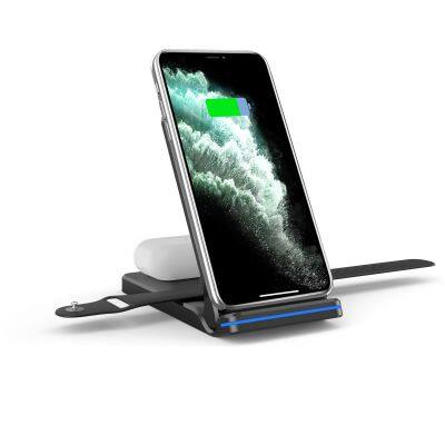 hot sale 3 in 1 wireless charger station multi-function magnetic small 15w fast car wireless charger