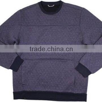 Crew neck quilted sweatshirts/stylish quilted sweatshirts/designer crew neck sweatshirts