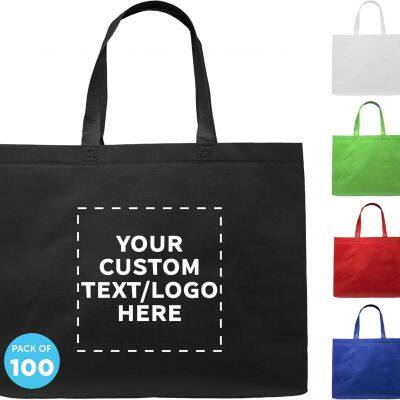 Custom Jumbo Sized Tote Bags Personalized handbag - Reusable Grocery Shopping Bags