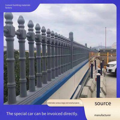 Cement Artistic Fence, Concrete Prefabricated Vase Column Fence, European-style Artistic Golden Sword Railing for Villas and Factory Areas' Enclosures photo-2