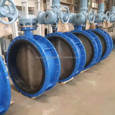 DN800 Pn16 Worm Gear/Electric Actuator Ductile Iron EPDM NBR Seat Flange Type Butterfly Valve photo-6