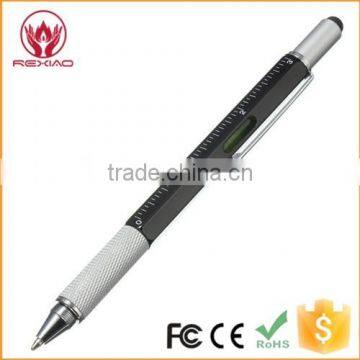 6 in 1 Multifunctional Tool Stylus Ballpoint Pen with Scale and Level