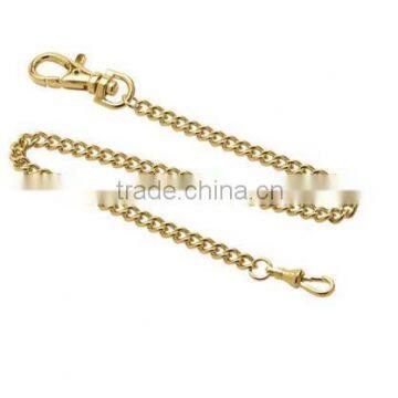 Stainless Steel Gold-plated 14 Inch Pocket Watch Chain, Fashion Chain Wholesale