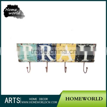 Popular Colorful Hotel Luxury Wall Mounted Wooden Hanger Display Hook