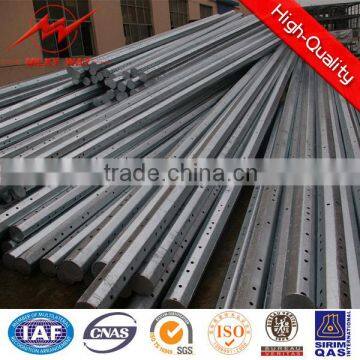 220KV 12m 12KN treated galvanized steel electric pole for Philippine