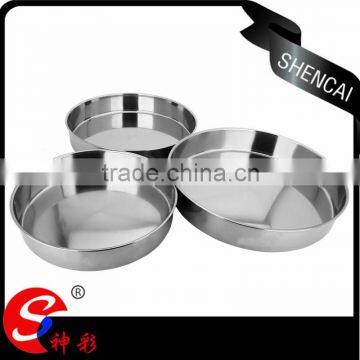 Traditional cake plate 3pcs sest baking tray,stainless steel steam food tray