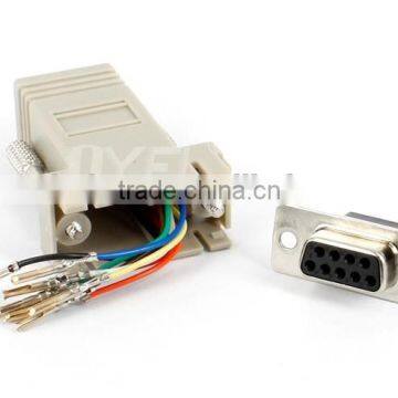 RS232 DB9 Female to RJ45 Female connector Adapter ,RJ45 to DB9 RS232 com LAN TO 232 db9