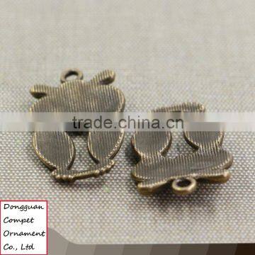 Wholesale Diy Zinc Alloy Jewelry Ancient Bronze Large Owl Pendant photo-2