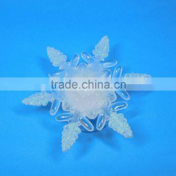 LED Color Changeable Plastic Snowflake Light Lamp w/Sucker for Christmas