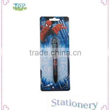 6 color ballpoint spider man ball pen