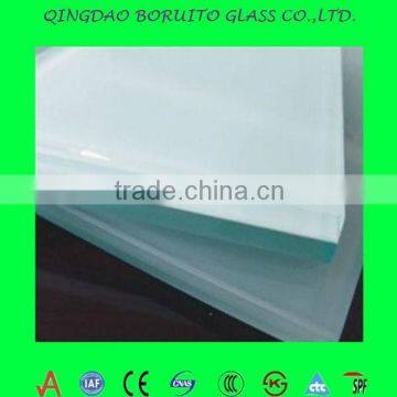 Milk white laminated glass with PVB film