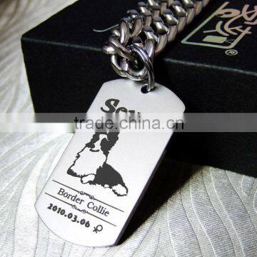 Stainless Steel Personalized Dog Tag Custom Engraved Pet Name Tag
