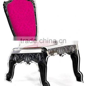 Attractive Vintage Acrylic Silk Screen Chair for Wedding , Hotel and Living Room