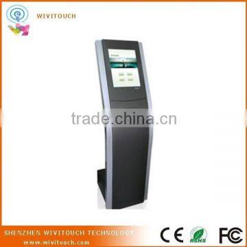 17"/19" simple design queue management bank kiosk with printer