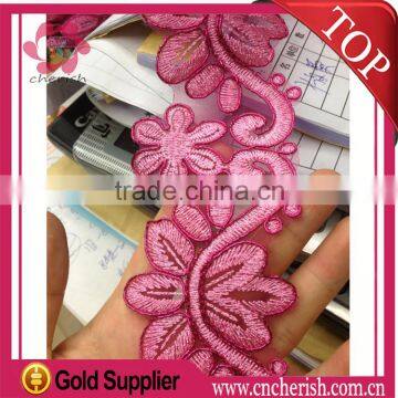 High quality good price boby girls lace pink flower lace for rozen maiden dress decoration or wigs hair band