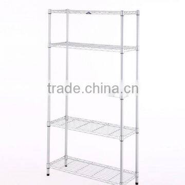 5 Tier Silver Light Duty Wire Shelving for Home Use