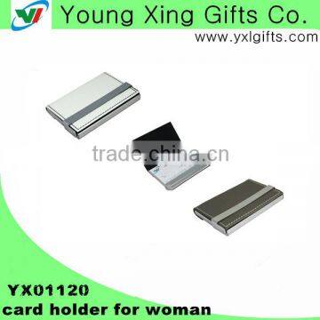 Hot selling pu name card holder with metal switch