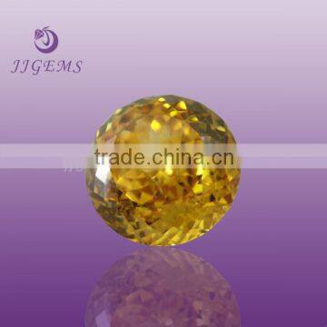 Yellow cubic zirocnia cz semi precious stone loose bead