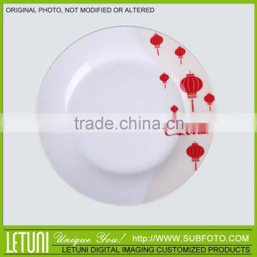 cheap plain white ceramic plate